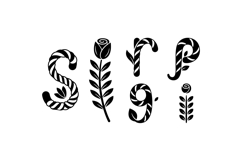 Hand Drawn Candy Floral Alphabet SVG Product Image 2