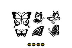 Hand Drawn Butterfly SVG Clipart For Crafts Product Image 3
