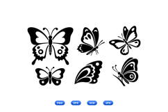 Hand Drawn Butterfly SVG Clipart For Crafts Product Image 2