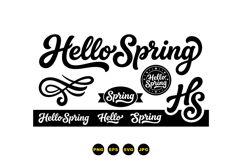 Hello Spring Script And Badge For Crafts Product Image 3