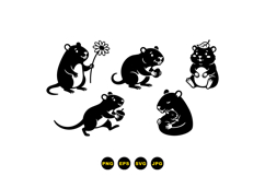 Cute Rodent SVG Clipart For Crafts Product Image 3