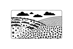 Hand Drawn Floral Hills For Crafting Product Image 2