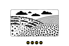 Hand Drawn Floral Hills For Crafting Product Image 3