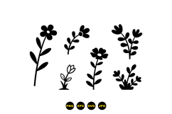 Hand Drawn Floral Vector Illustrations For Invitations Product Image 1