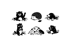 Cute Ground Animal SVG For Kids Crafts Product Image 2