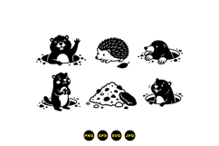 Cute Ground Animal SVG For Kids Crafts Product Image 3