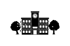 Hand Drawn School Building Clipart Product Image 1