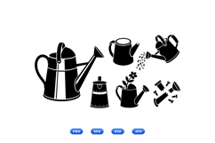 Hand Drawn Watering Can Clipart For Garden Crafts Product Image 2