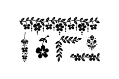 Hand Drawn Floral Garland SVG For Crafts Product Image 3
