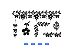 Hand Drawn Floral Garland SVG For Crafts Product Image 2