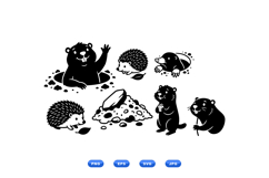 Hand Drawn Woodland Animals SVG Clipart Product Image 2