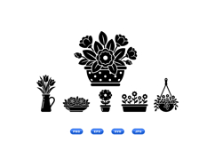 Hand Drawn Potted Plant SVG For Invitations Product Image 2