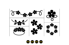 Hand Drawn Floral SVG Clipart For Invitations Product Image 3
