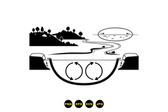 River Watershed Vector Illustration For Teaching Product Image 3