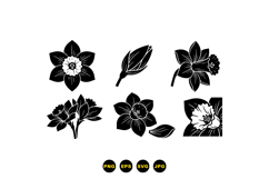 Hand Drawn Daffodil Floral SVG For Crafts Product Image 3