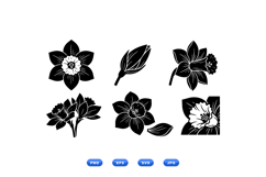 Hand Drawn Daffodil Floral SVG For Crafts Product Image 2