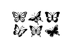 Black Butterfly Vector For Crafts And Prints Product Image 1