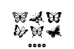 Black Butterfly Vector For Crafts And Prints Product Image 3