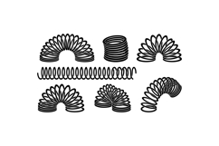 Retro Slinky Coil SVG For Crafts Product Image 1