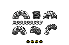 Retro Slinky Coil SVG For Crafts Product Image 3