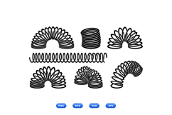 Retro Slinky Coil SVG For Crafts Product Image 2