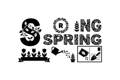 Spring Botanical Typography For Crafts Product Image 2