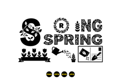 Spring Botanical Typography For Crafts Product Image 3