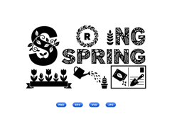 Spring Botanical Typography For Crafts Product Image 1