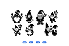 Hand Drawn Gnome Tulip SVG For Crafts Product Image 2