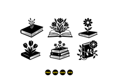 Hand Drawn Floral Book Clipart For Crafts Product Image 3