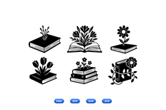 Hand Drawn Floral Book Clipart For Crafts Product Image 2