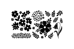 Hand Drawn Floral SVG Clipart For Crafts Product Image 2