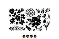 Hand Drawn Floral SVG Clipart For Crafts Product Image 3