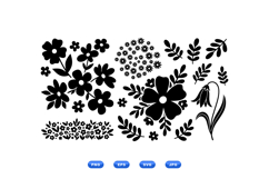 Hand Drawn Floral SVG Clipart For Crafts Product Image 1