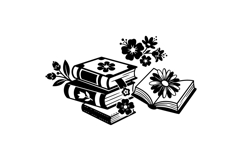 Hand Drawn Floral Book Clipart For Crafts Product Image 3