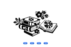 Hand Drawn Floral Book Clipart For Crafts Product Image 2