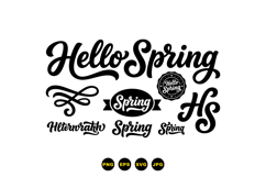 Hand Lettered Spring Typography For Crafts Product Image 3