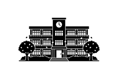 School Building Vector For Crafts Product Image 2