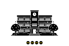 School Building Vector For Crafts Product Image 3