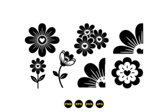 Hand Drawn Daisy Heart SVG For Crafts Product Image 3