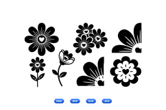 Hand Drawn Daisy Heart SVG For Crafts Product Image 1