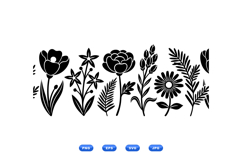 Hand Drawn Floral SVG For Invitations Product Image 1