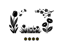 Hand Drawn Floral SVG Clipart For Wedding Invitations Product Image 3