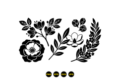 Hand Drawn Floral SVG Clipart For Crafts Product Image 3