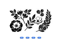 Hand Drawn Floral SVG Clipart For Crafts Product Image 2