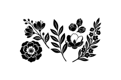 Hand Drawn Botanical Floral SVG For Invitations Product Image 1