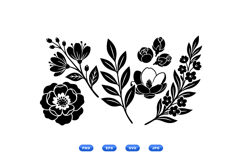 Hand Drawn Botanical Floral SVG For Invitations Product Image 2