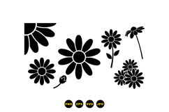 Hand Drawn Daisy Floral SVG For Invitations Product Image 3
