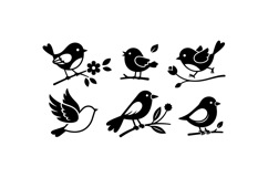 Hand Drawn Bird SVG Clipart For Crafts Product Image 1