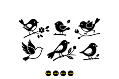 Hand Drawn Bird SVG Clipart For Crafts Product Image 3